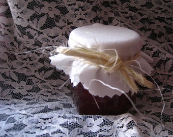 12 pcs Muslin Fabric Jam Jar Covers with Hemp Twine Tie - Fabric cloth fabric toppers for glass, mason jars, DIY Wedding, Baby Shower Favors