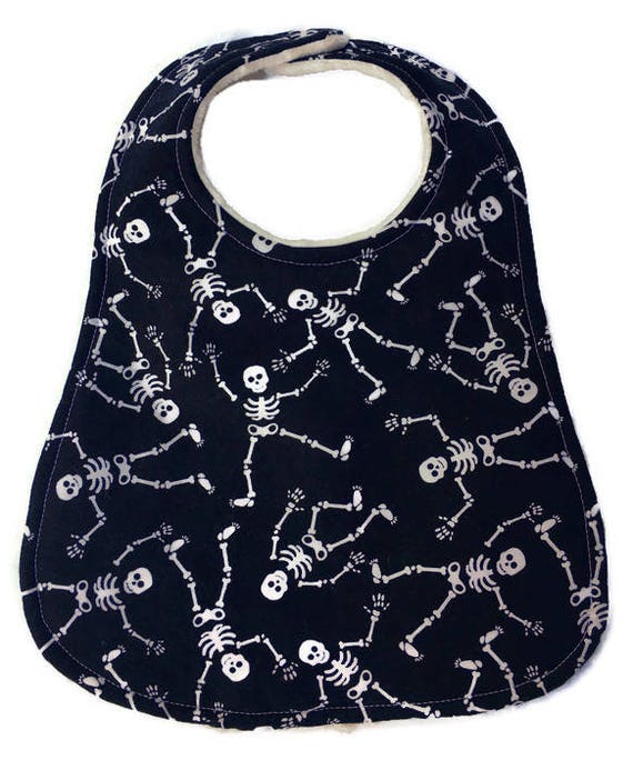 Halloween Skeletons Baby Bib Quilted Baby Bibs for Halloween