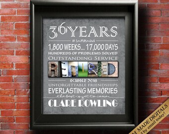 Personalized Retirement Gifts, Retirement Gift For Women, Thank You Gifts For Coworker, Retirement Gift For Men, Leaving Gifts PRINTABLE