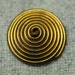 Geometric 90s gold bronze metal button