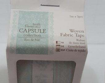 Do Crafts Papermania woven Fabric tape: Eau de Nil