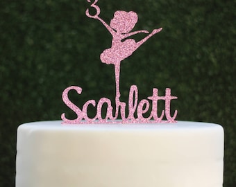 Personalised ballerina cake topper