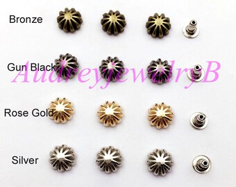 20 Set 9mm Pumpkin Rivet Hit nails Studs Rivets BRONZE Punk Rock DIY Rivet Spike Shoes Bag Belt Leather craft fitting F