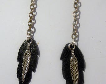 chain and charm feather