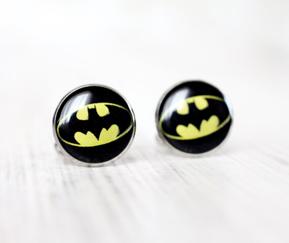 Mens Cufflinks - Batman Cufflinks - Sci-Fi Jewelry - Superhero Cufflinks