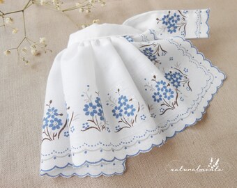 FREE SHIPPING! Vintage style doll clothing,vintage pretty blue flowery skirt to bunny/cat dolls, cloths for dolls, dress doll
