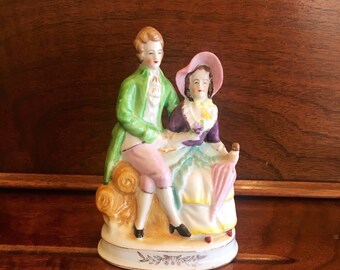 Occupied Japan figurine, porcelain, Mariyama, Colonial couple