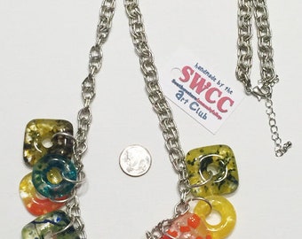 Glass Bead Necklace Multi-colored