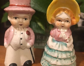 Vintage Lady and Man Salt and Pepper Shakers