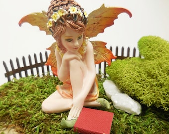 Fairy Figurine, Tink, Miniature Fairy Girl Figurine for Fairy Garden, Miniature Gardens, Large Terrariums, and Decorative Home Decor