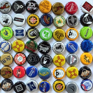 100 NO DENTS Assorted Beer Bottle Caps, Bottle Cap Lot for Craft Supplies, Beer Bottle Cap Assortment, Beer Map Caps, Craft Bottle Caps