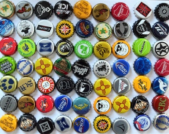 100 NO DENTS Assorted Beer Bottle Caps, Bottle Cap Lot for Craft Supplies, Beer Bottle Cap Assortment, Beer Map Caps, Craft Bottle Caps