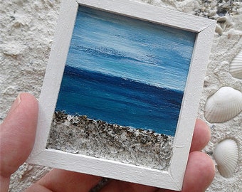 Original Miniature Acrylic Painting Collectible Dollhouse Decor