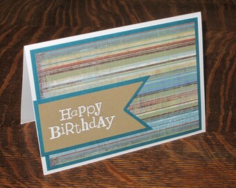 Happy Birthday card, Masculine Birthday card, Birthday card for him