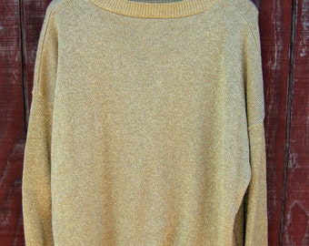 SHINE!- vintage 80s lurex oversize sweater XL XXL