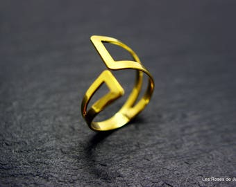 Inca ring size adjustable gold