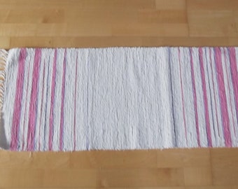 Vintage Swedish Hand Knotted Trasmatta. Hand Woven Cotton Scraps Rag Rug. Swedish Vintage Trasmatta.