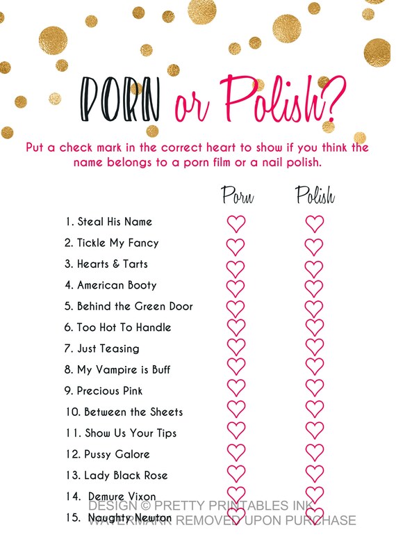 Porn Or Polish Game Polish Or Porn Game Printable