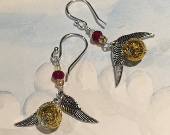 Harry Potter Inspired Snitch Earrings