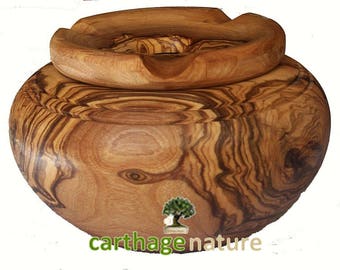 Mother's day gift, Boyfriend girfriend gift, olive wood round ashtray, Birthday present, home decoration, original parents gift, kitchenware