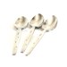 Silverplate Grapefruit Spoons H&T Mfg Co "Meadow Flower" Citrus Silverware Polished Silver Food Photography Props