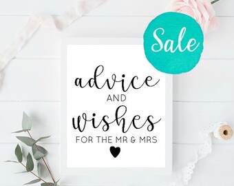Advice For The Bride And Groom, Advice Advice And Well Wishes, Advice And Wishes, Advice Cards, Newlyweds Advice, Wedding Signs, Wedding