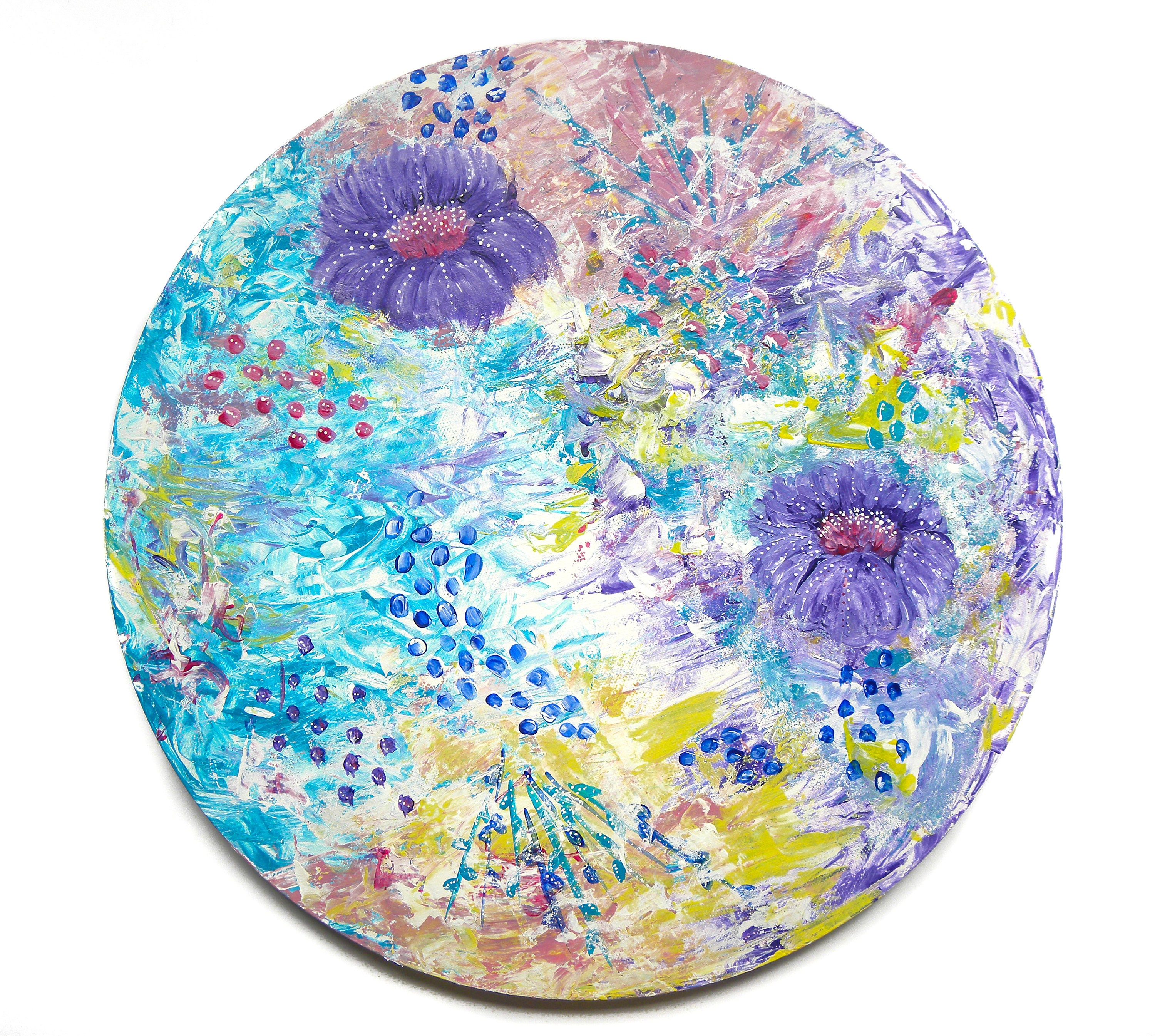 Round Abstract Painting Original acrylic painting