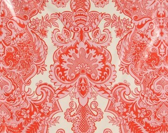 20" x 42" remnant 30% discount Laminated cotton aka oilcloth ivory sandalwood