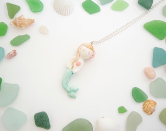mermaid - porcelain jewellery ploudoll