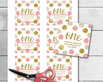 Pink favor tags | Etsy