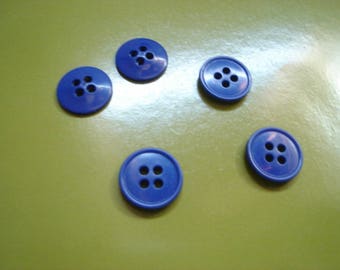 medium blue rim plastic button