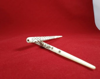 Carved Bone Hair Sticks