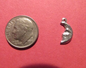 Dozen Pewter Crescent Moon Charms