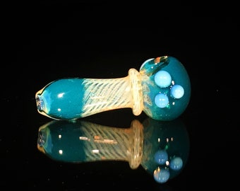 4 1/4” fume x frit glass spoon pipe