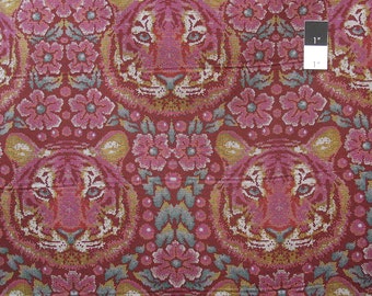 Tula Pink PWTP077 Eden Crouching Tiger Tourmaline Cotton Fabric By Yard