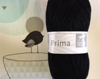 WOOL black PRIMA - white horse