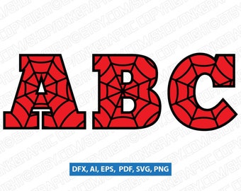 spiderman letters etsy