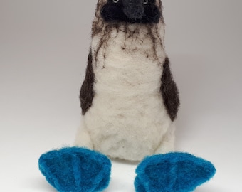 Blue-footed Booby Needle-felted wool Sculpture