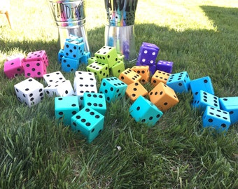 Yardzee, Lawn Dice, Yard Games, Outdoor Games, Lawn Games, Yard Dice, Jumbo Dice, Dice, Giant Dice, Family Games