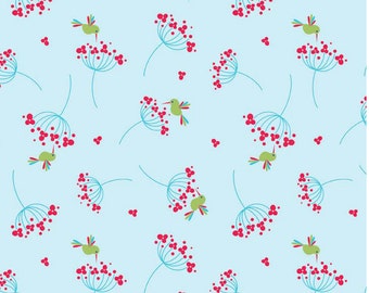 Wildflower Bird Red Riley Blake Yard Cut
