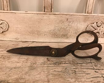 Vintage Scissors Industrial rusty heavy duty