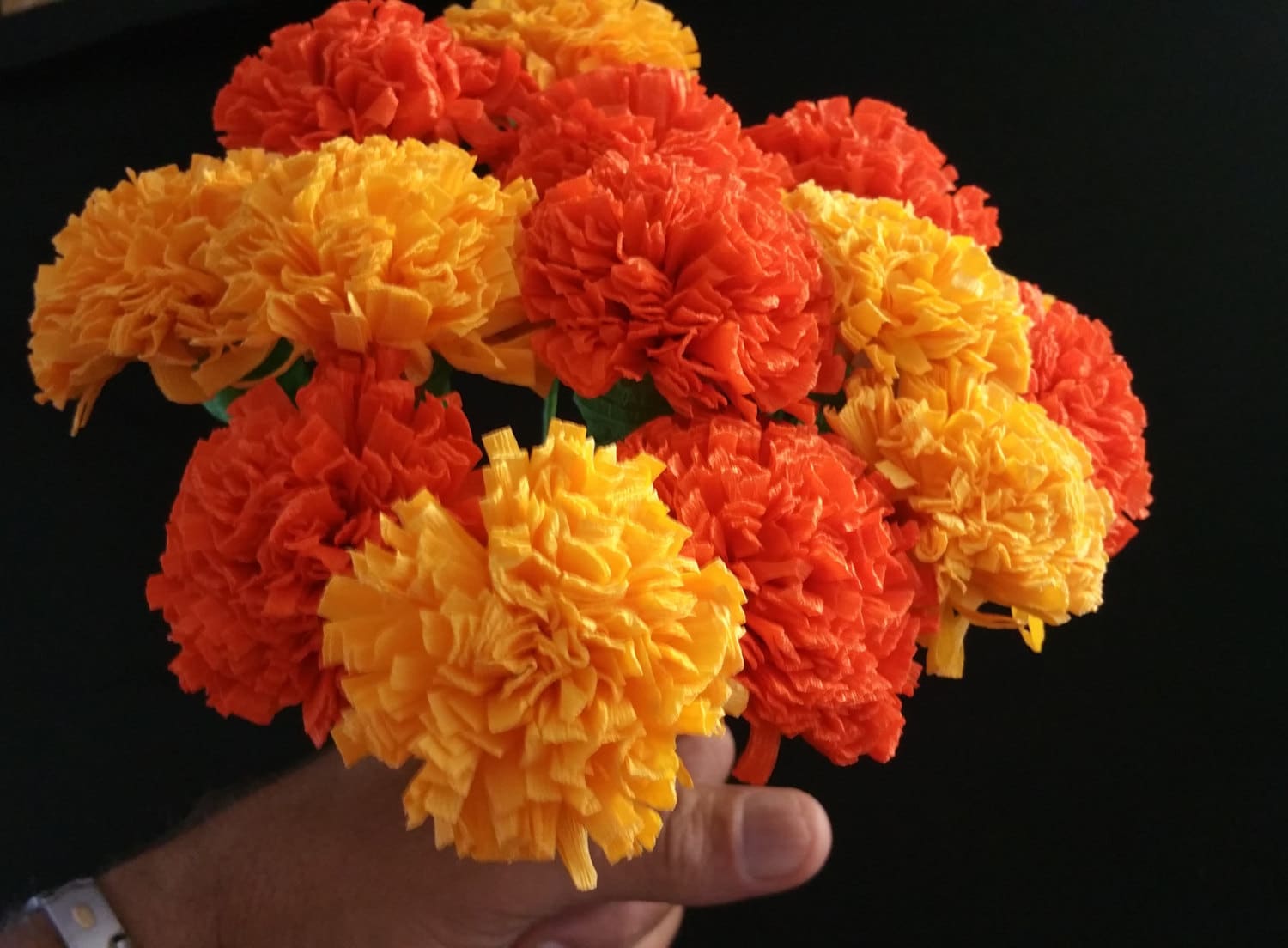 Día de muertos 12 maravillas de papel crepé flores Dia de Los