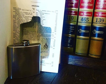 SneakyBooks Recycled Hollow Law Book Hidden Flask Diversion Safe (Flask Included) by Greenfire Products