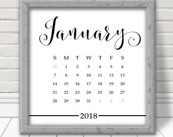 printable desktop calendar 2018