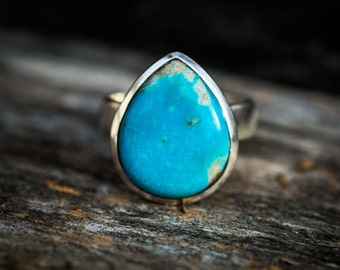 Turquoise Ring 6.75 - Arizona Kingman Turquoise Ring Size 6.75 - Gorgeous Turquoise Ring - Turquoise Jewelry - Kingman Turquoise Ring