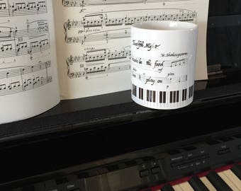 Music Gift, Music Mug, Music Teacher Gift, Music Lover Gift, Gift for Music Lover, Piano Gift, Gift for Teacher