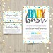 Baby bash couples co-ed baby shower invitation card, baby boy shower invite, gender neutral, customized personalized printable, DIGITAL