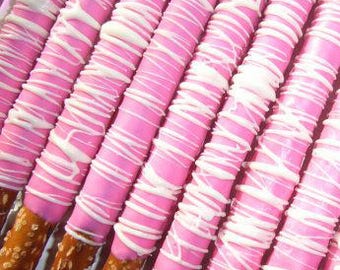 Chocolate Covered Pretzels/Rods,Baby Shower Favor,Chocolate Preztels