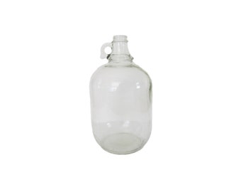 Vintage One Gallon Clear Glass Bottle Demijohn