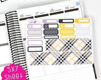 AF A65E The Joelle Bottom Washi and Functional Box Life Planner Stickers!! Perfect for the Erin Condren Life Planner!!!